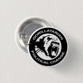 Gorillatarian runder Knopf Button (Vorne & Hinten)