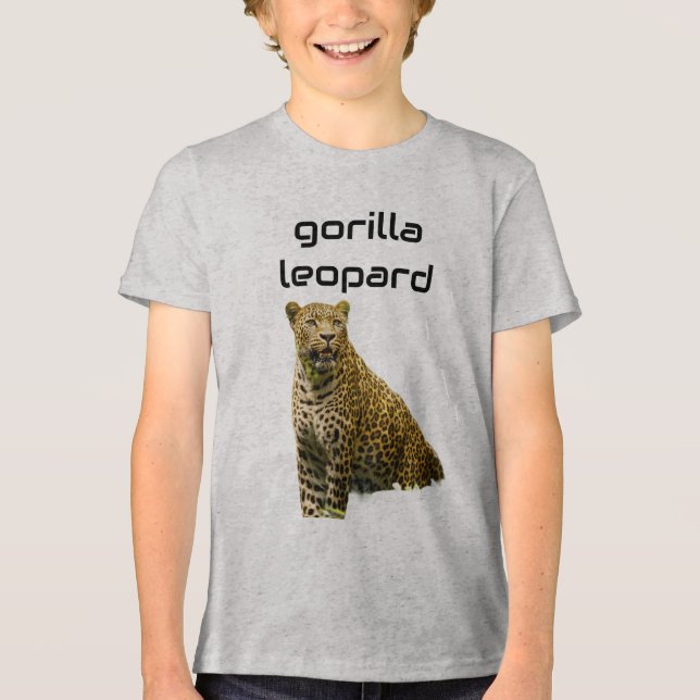 Gorilleopard: Der gefleckte Titan Tri-Blend Shirt (Vorderseite)