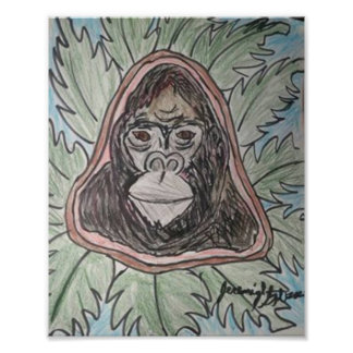 Gorillla Color Pencil Fotodruck