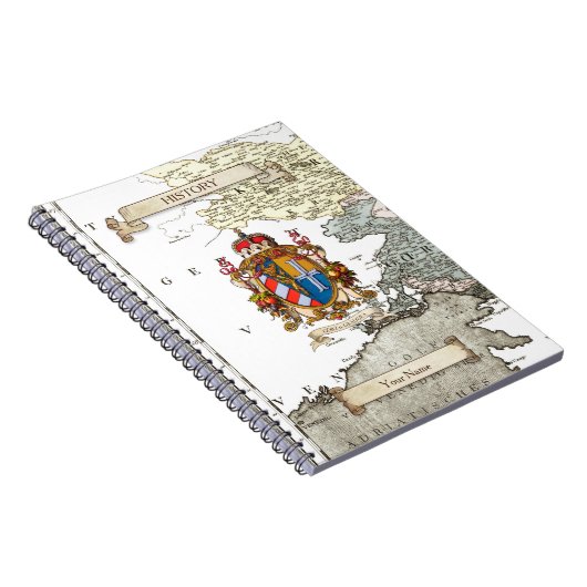 Gorizia und Gradisca im Europa-Notebook der 1700er Notizblock (Rechte Seite)