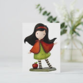 Gorjuss Girl an Apple A Day Post Card Postkarte (Stehend Vorderseite)