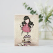Gorjuss Girl Back to School Postcard Postkarte (Stehend Vorderseite)