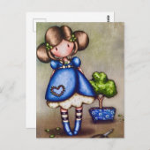 Gorjuss Girl Gardener Post Card Postkarte (Vorne/Hinten)