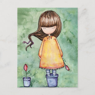 Gorjuss Girl in Bloom Postcard Postkarte