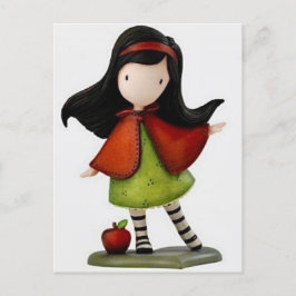 Gorjuss Mädchen Ein Apfel am Tag Postkarte