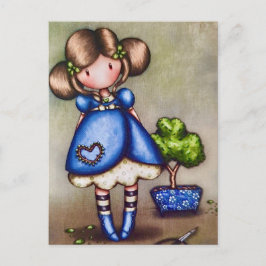 Gorjuss-Mädchen-Gärtner-Postkarte Postkarte