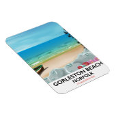 Gorleston Beach Norfolk Rail Poster. Magnet (Rechte Seite)