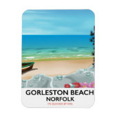 Gorleston Beach Norfolk Rail Poster. Magnet (Vertikal)