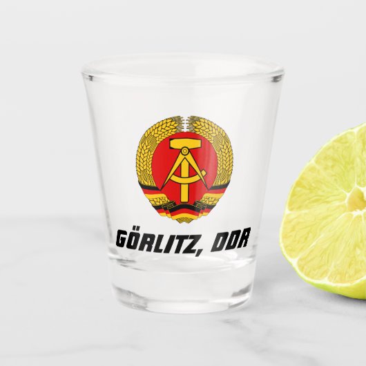 Gorlitz, DDR Schnapsglas (Vorderseite)