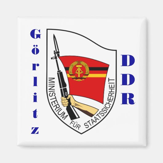 Görlitz, Deutschland Stasi Magnet DDR. (Vorne)