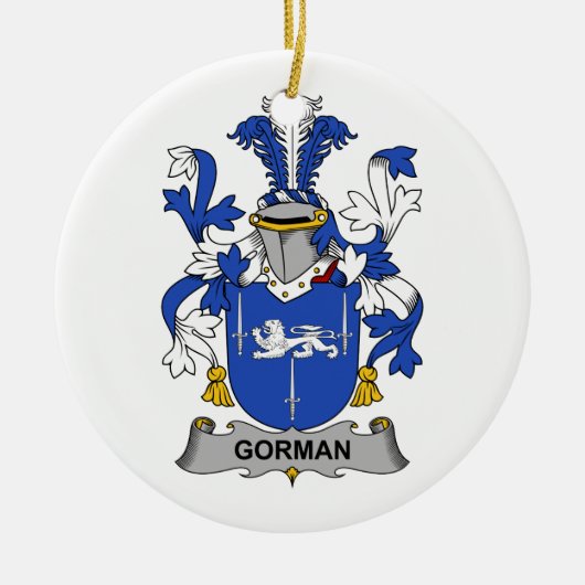 Gorman Familienwappen Keramikornament (Vorne)