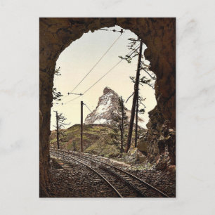 Gornergrat-Bahn, das Matterhorn aus dem Tunnel Postkarte