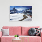 Gornergrat Eisenbahn und Matterhorn in Zermatt Leinwanddruck (Insitu (Wohnzimmer))