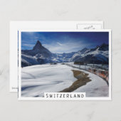 Gornergrat Eisenbahn und Matterhorn in Zermatt Postkarte (Vorne/Hinten)