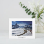Gornergrat Eisenbahn und Matterhorn in Zermatt Postkarte (Stehend Vorderseite)