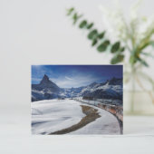 Gornergrat Eisenbahn und Matterhorn in Zermatt Postkarte (Stehend Vorderseite)