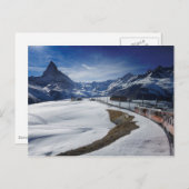 Gornergrat Eisenbahn und Matterhorn in Zermatt Postkarte (Vorne/Hinten)