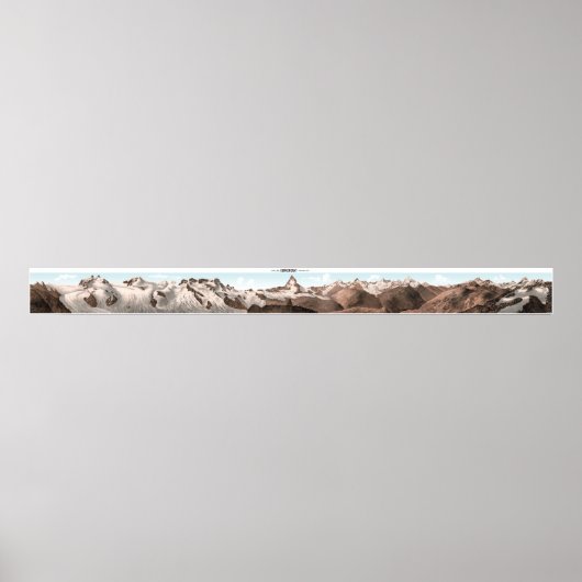 GORNERGRAT Swiss Alps Panorama 360° Poster (Vorne)