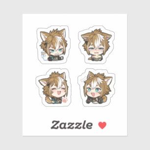 Gorou Genshin Impact 4er Stickerbogen Aufkleber