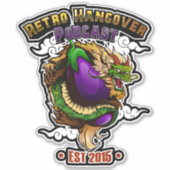 Gorp the Eggplant Dragon Vinyl Sticker (Vorderseite)