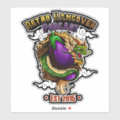 Gorp the Eggplant Dragon Vinyl Sticker (Blatt)