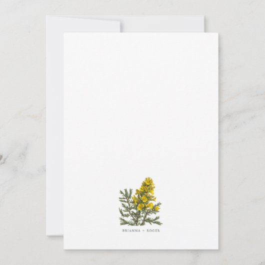 Gorse Invitation Einladung (Rückseite)