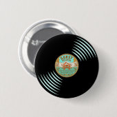 Gorst Records Retro Style Knopf Button (Vorne & Hinten)