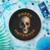 Gory Deczing Skull Happy Halloween Pappteller (Party)