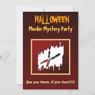 Gory Halloween Mystery Party Einladung