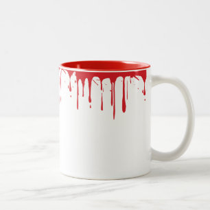 Gory Red Blood Morning Kaffee Halloween Vampire Zweifarbige Tasse