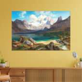 Gosauer See mit Blick auf das Dachsteinmassiv Leinwanddruck (Insitu (Wohnzimmer))