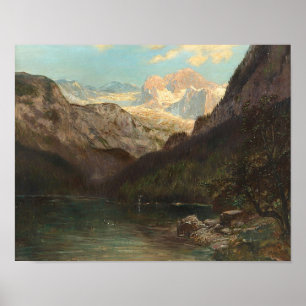 Gosausee & Dachstein von Konrad Petrides Poster