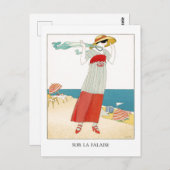 Gose French Art Deco Fashion Illustration Postkarte (Vorne/Hinten)