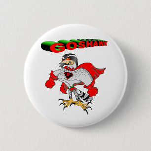 Goshawk Cartoon Button