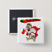 Goshawk Cartoon Button (Vorne & Hinten)
