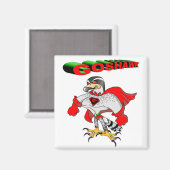 Goshawk Cartoon Magnet (Vorderseite/Rückseite)