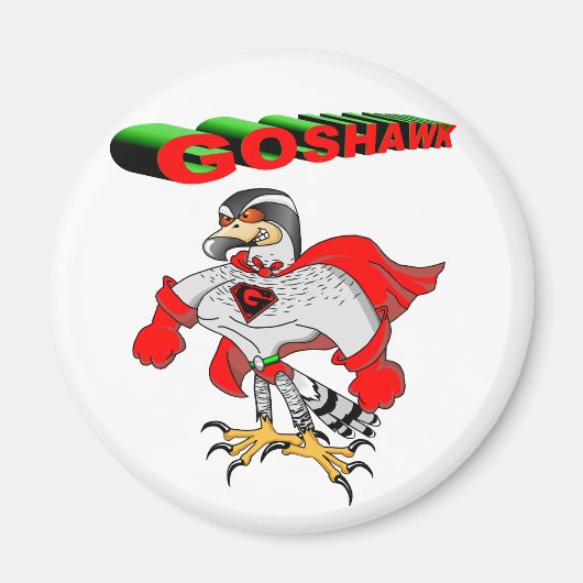Goshawk Cartoon Magnet (Vorne)