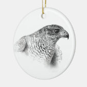 Goshawk Zeichnend Keramikornament (Links)