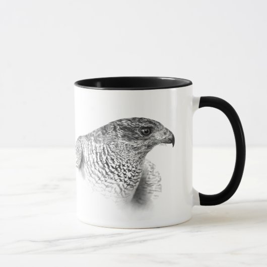 Goshawk Zeichnend Tasse (Rechts)