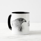 Goshawk Zeichnend Tasse (Vorderseite Links)
