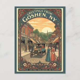 Goshen NY Main Street 1908 im Stil der alten Zeit Postkarte