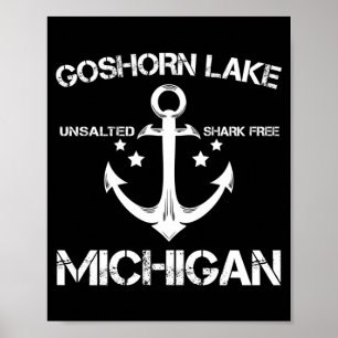 Goshorn See Michigan lustiges Angeln Camping Somme Poster