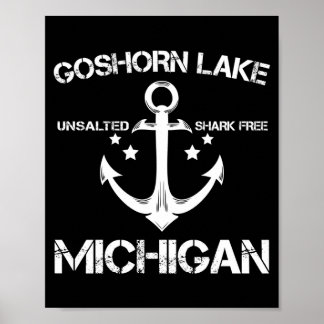 Goshorn See Michigan lustiges Angeln Camping Somme Poster