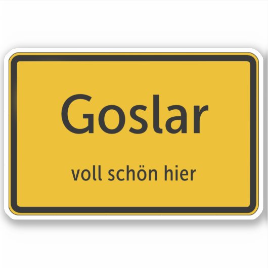 Goslar Aufkleber Sticker Autoaufkleber (Vorderseite)