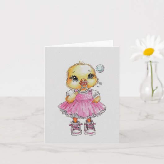 Gosling Girl Karte (Kleine Pflanze)