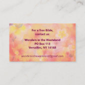 Gospel ABC Salvation Christlich Evangelism KJV Visitenkarte (Rückseite)