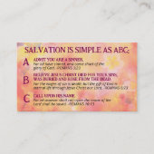 Gospel ABC Salvation Christlich Evangelism KJV Visitenkarte (Vorderseite)