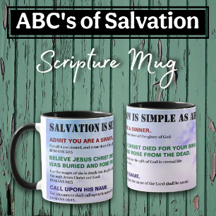 Gospel-ABCs der Erlösung, christliche KJV-Bibel Tasse