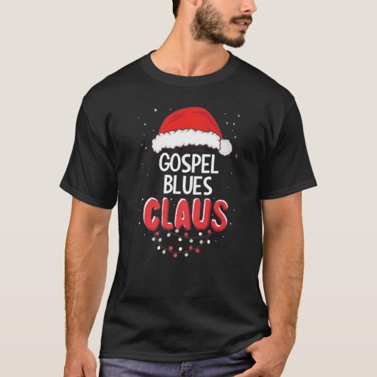 Gospel Blues Weihnachtsmann Weihnachtsmatte Costum T-Shirt (Vorderseite)