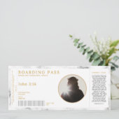 Gospel Boarding Pass Englisch Einladung (Stehend Vorderseite)
